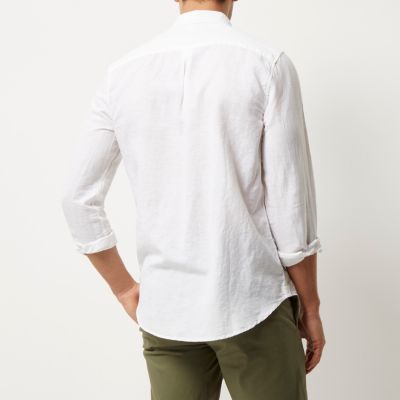 White linen-rich shirt